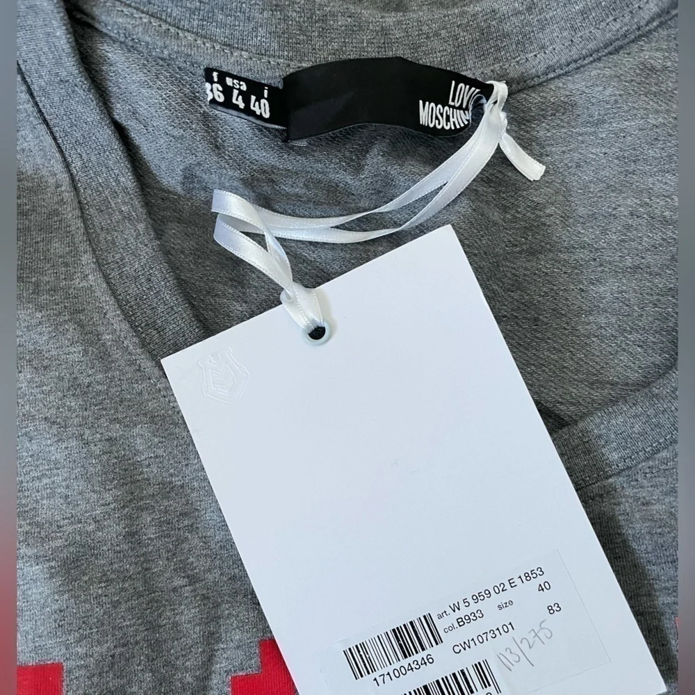 Love Moschino grey tank fashion player grey dress NWT